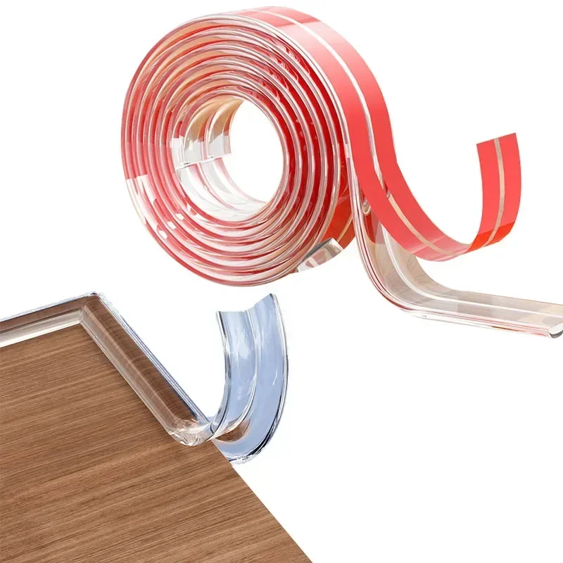 Desk Setup Kids - 透明 PVC ベビープロテクションストリップ 両面テープ付き アンチバンブ 子供安全テーブルエッジ家具ガードコーナー