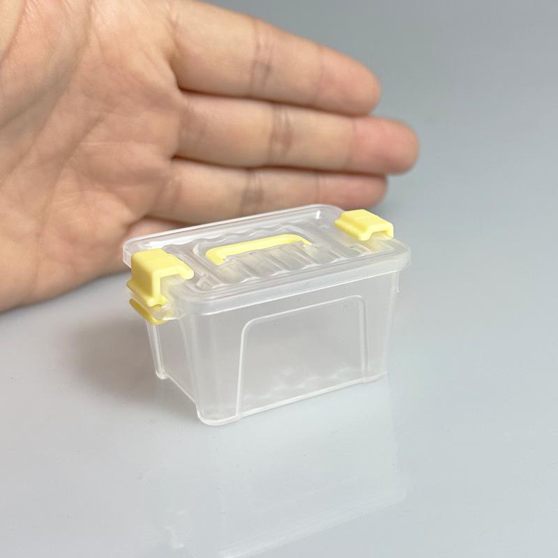 Cable Box Organizer - 5個入り透明収納ボックスオーガナイザーケース、ドールハウスミニアイテムや家庭用品用のポータブルプラスチック容器