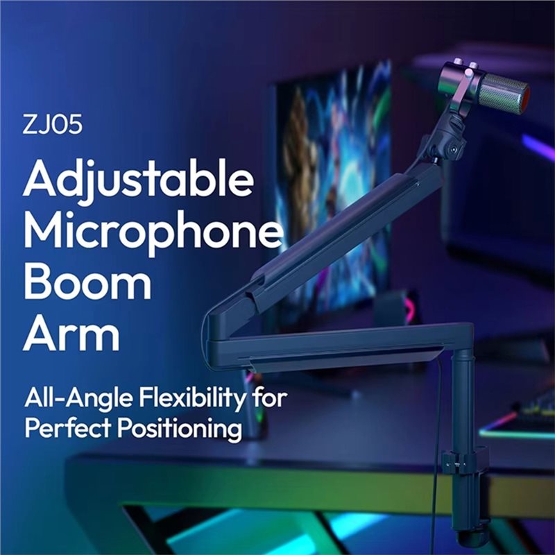 Desk Setup Streaming - AT82-ZJ05 マイクカメラ用、360度回転可能なマイクブーム用調整可能 ° ボールヘッド 1.5KG耐荷重 ハイローデスクセットアップ