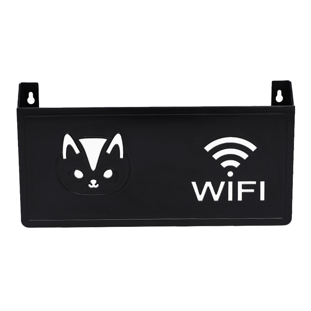 Cable Box Organizer - 壁掛けルーター収納ボックス装飾WiFiホルダーオーガナイザー省スペースルーターハイダーボックスケーブル管理換気棚