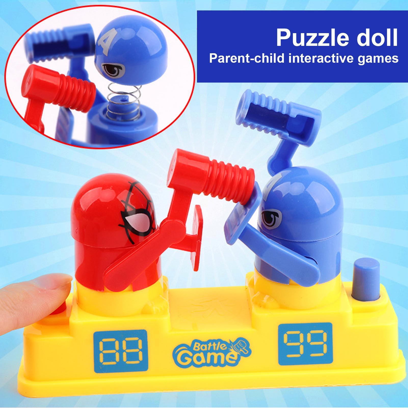 Desk Setup Kids - テーブルボクシングゲーム ミニロボット格闘玩具 バトルロボット オールドゲーム ポータブル子供向けボードゲーム パンチング