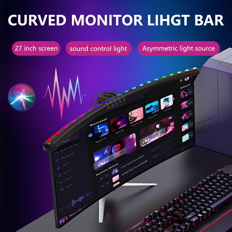 RGBライトバーモニター スマートWiFiルームデコレーショ - Setup Desk Monitor のレビューと価格