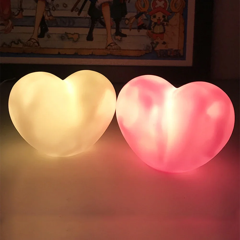 クリエイティブラブハート LED 3D ランプ結婚式ロマンチ - Yellow Desk Setup のレビューと価格