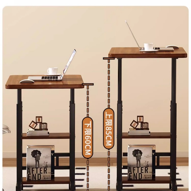 可動式リフティングベッドサイドテーブルベッドサイド小さなテー - Desk Setup For Laptop のレビューと価格