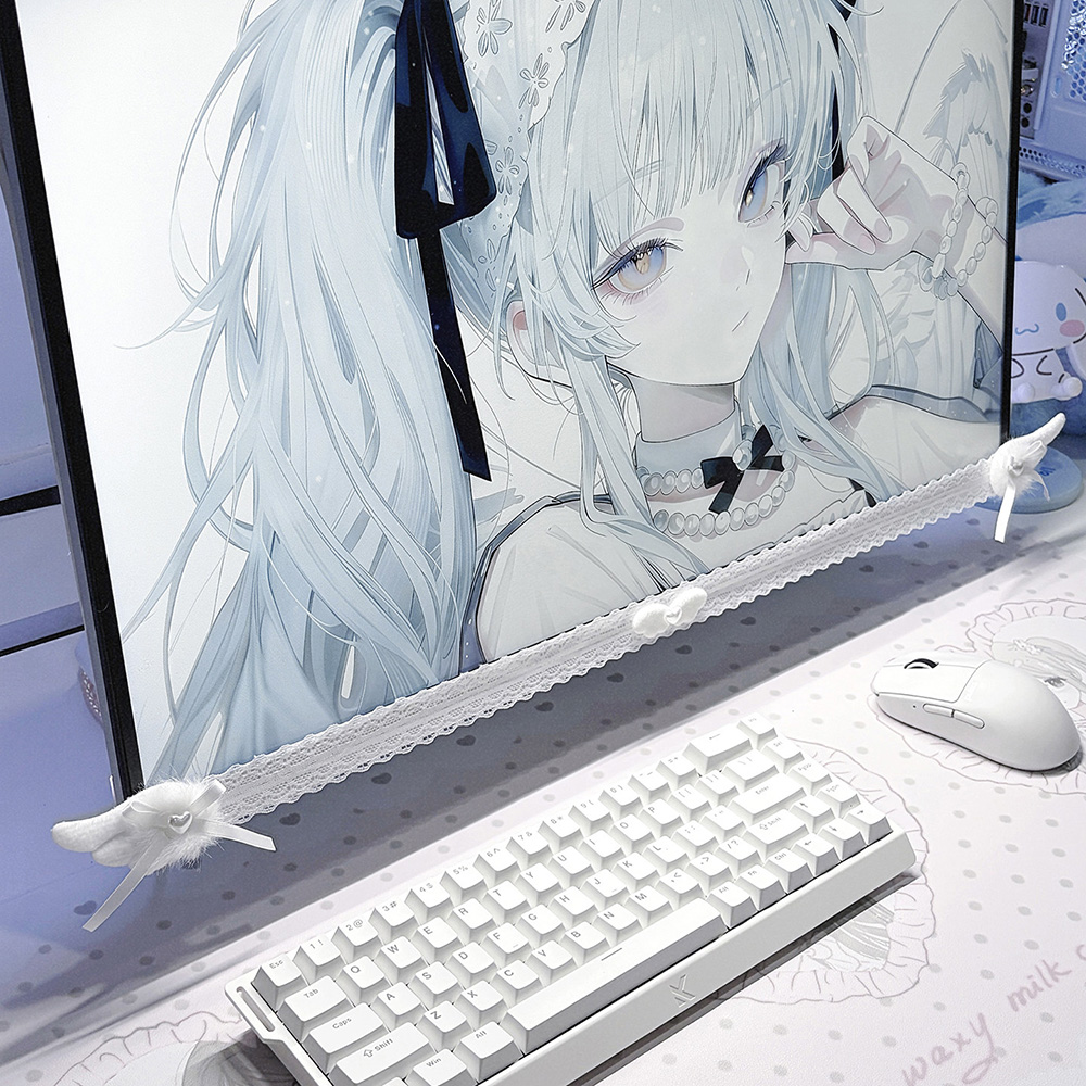 新しいスクリーンデコレーション、白いレースのモニタートリム、 - Setup Desk Monitor のレビューと価格