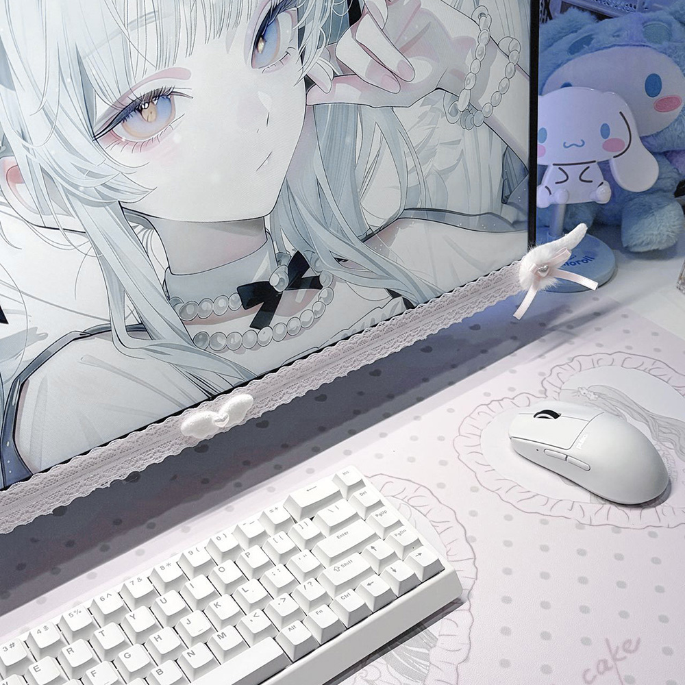 新しいスクリーンデコレーション、白いレースのモニタートリム、 - Setup Desk Monitor のレビューと価格