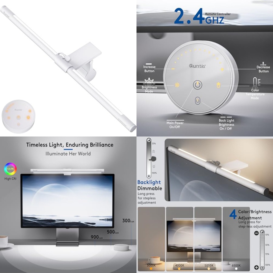 モニターライトバー リモコン付き、アイケア、グレアなし、省ス - Setup Desk Monitor のレビューと価格