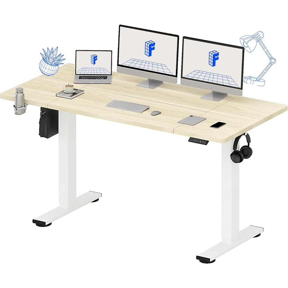 FLEXISPOT 63x32 インチ電動スタンディングデス - Setup Desk Monitor のレビューと価格