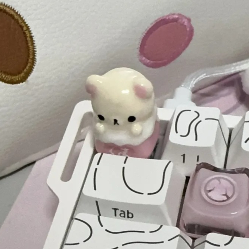 かわいいリラックマキーキャップ リラックスベア アーティザン - Desk Setup Girl のレビューと価格