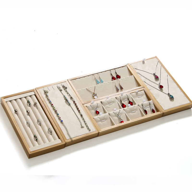 竹ベージュジュエリーリングディスプレイホルダーラックディスプ - Drawer Organizer Bamboo のレビューと価格