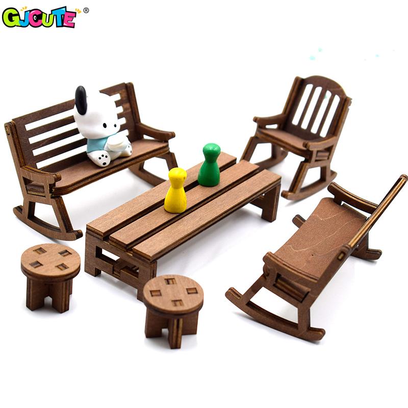 子供のためのドールハウスミニパークテーブルと椅子、ミニチュア - Desk Setup Kids のレビューと価格