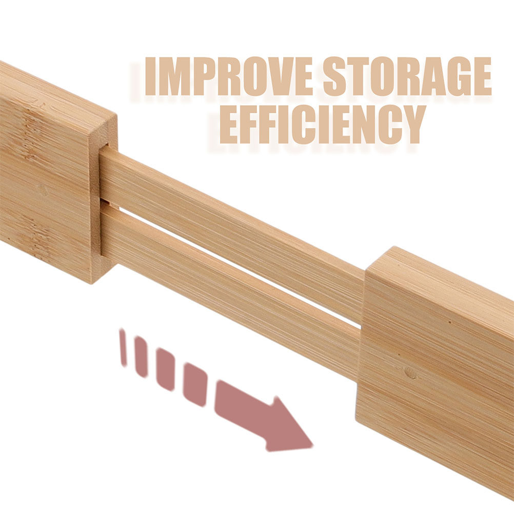 2個入り竹製引き出し仕切り、調節可能で拡張可能なキッチンオー - Drawer Organizer Bamboo のレビューと価格