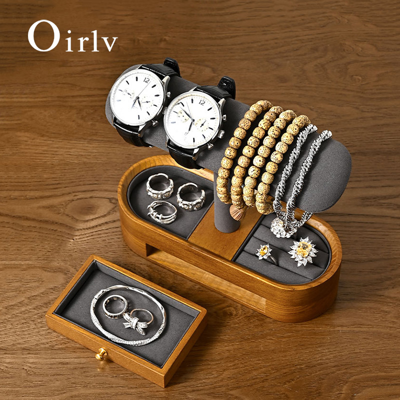 Oirlv 無垢材時計オーガナイザー棚 T バー時計ホルダー - Cable Box Organizer のレビューと価格