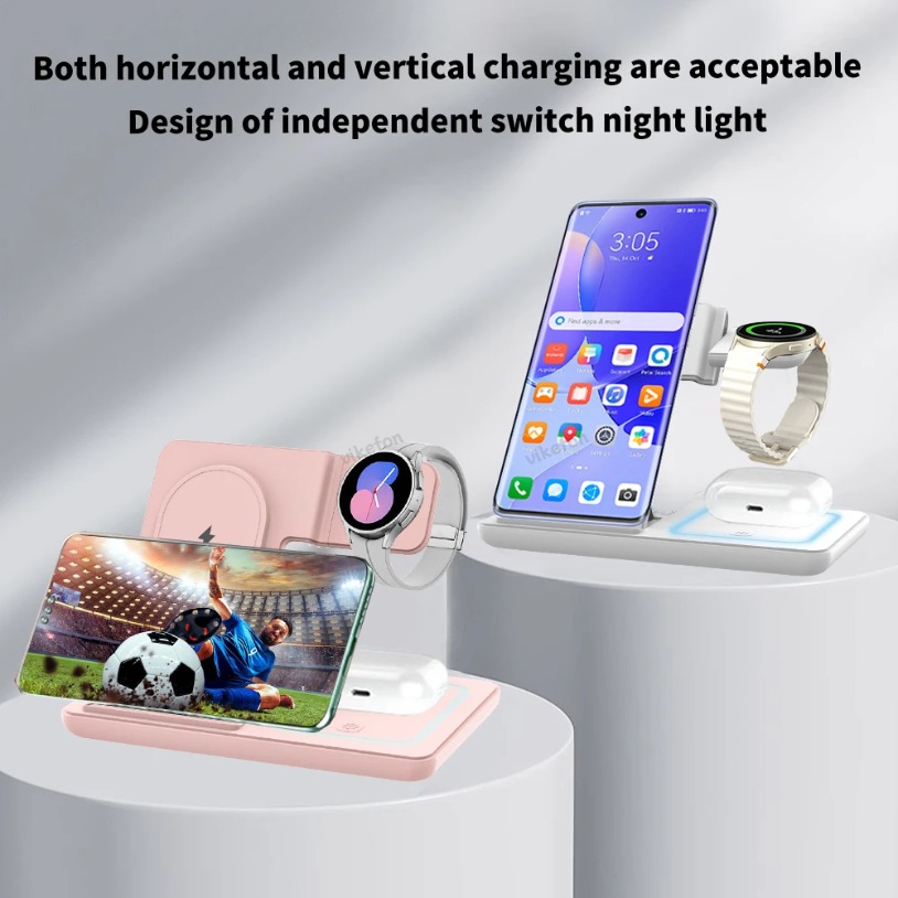 3 in 1 折りたたみ式ワイヤレス充電器デスクスタンド S - Desk Setup Apple のレビューと価格