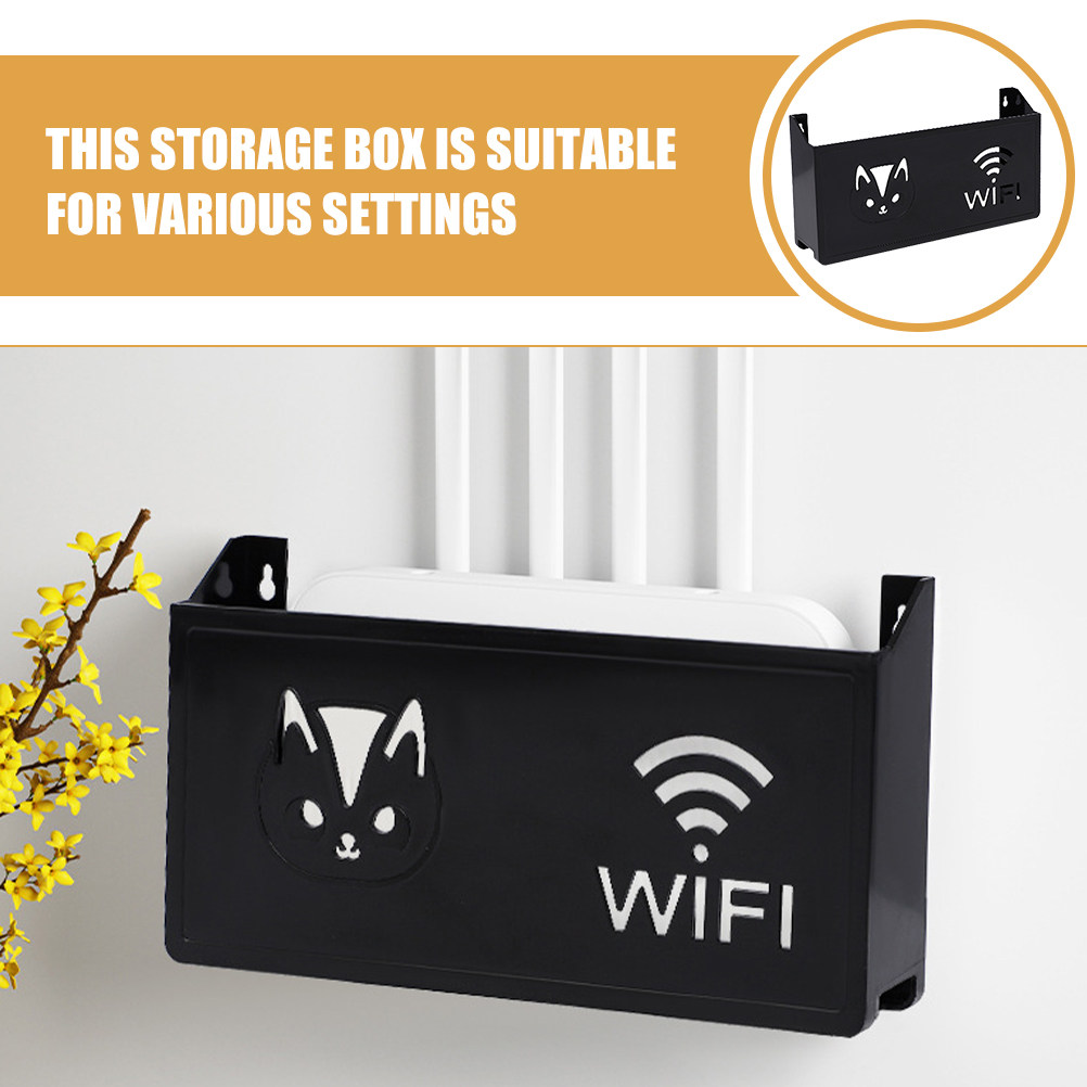 壁掛けルーター収納ボックス装飾WiFiホルダーオーガナイザー - Cable Box Organizer のレビューと価格