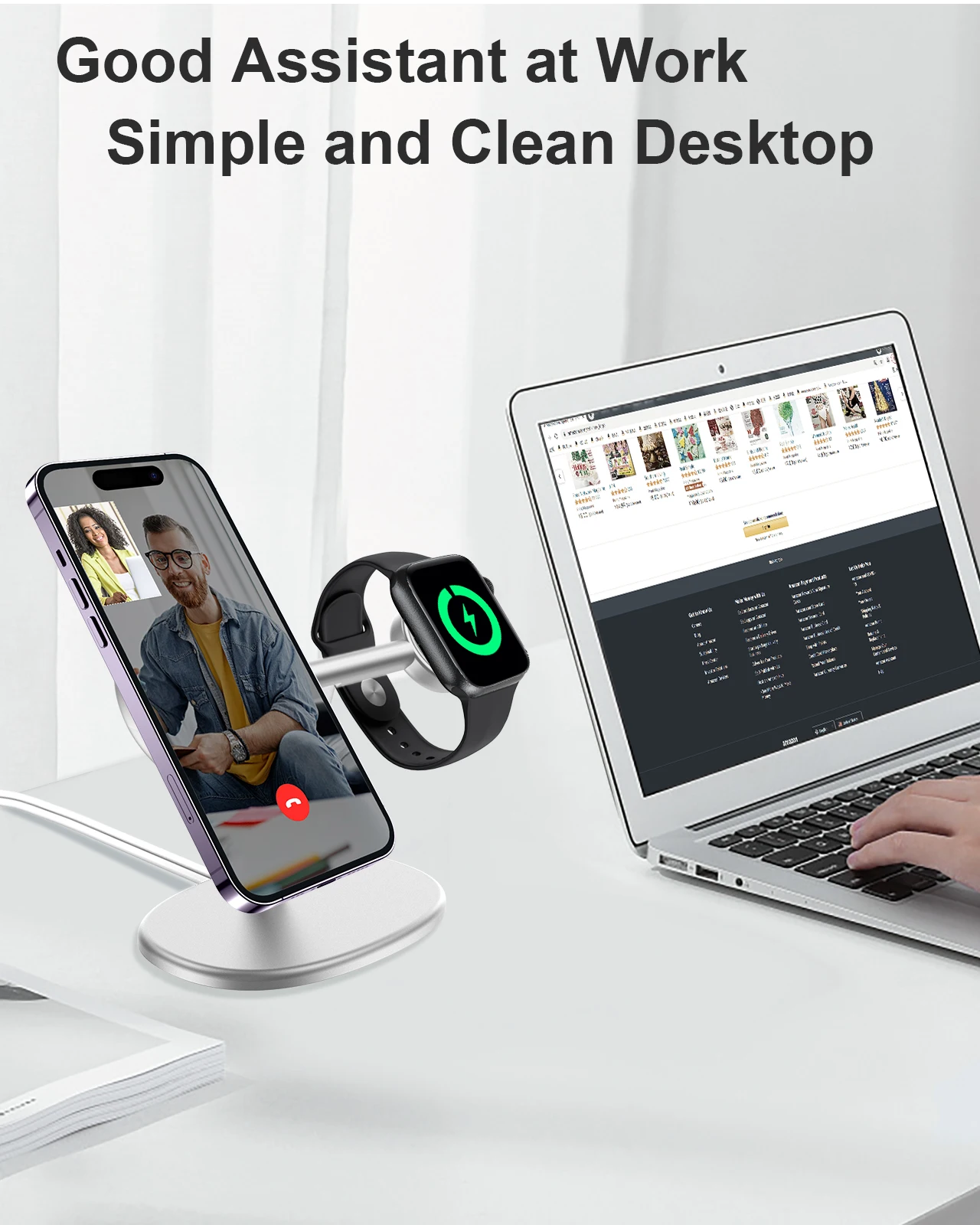 EWA 2-in-1 デスクトップフォンスタンド デスクホル - Desk Setup Apple のレビューと価格