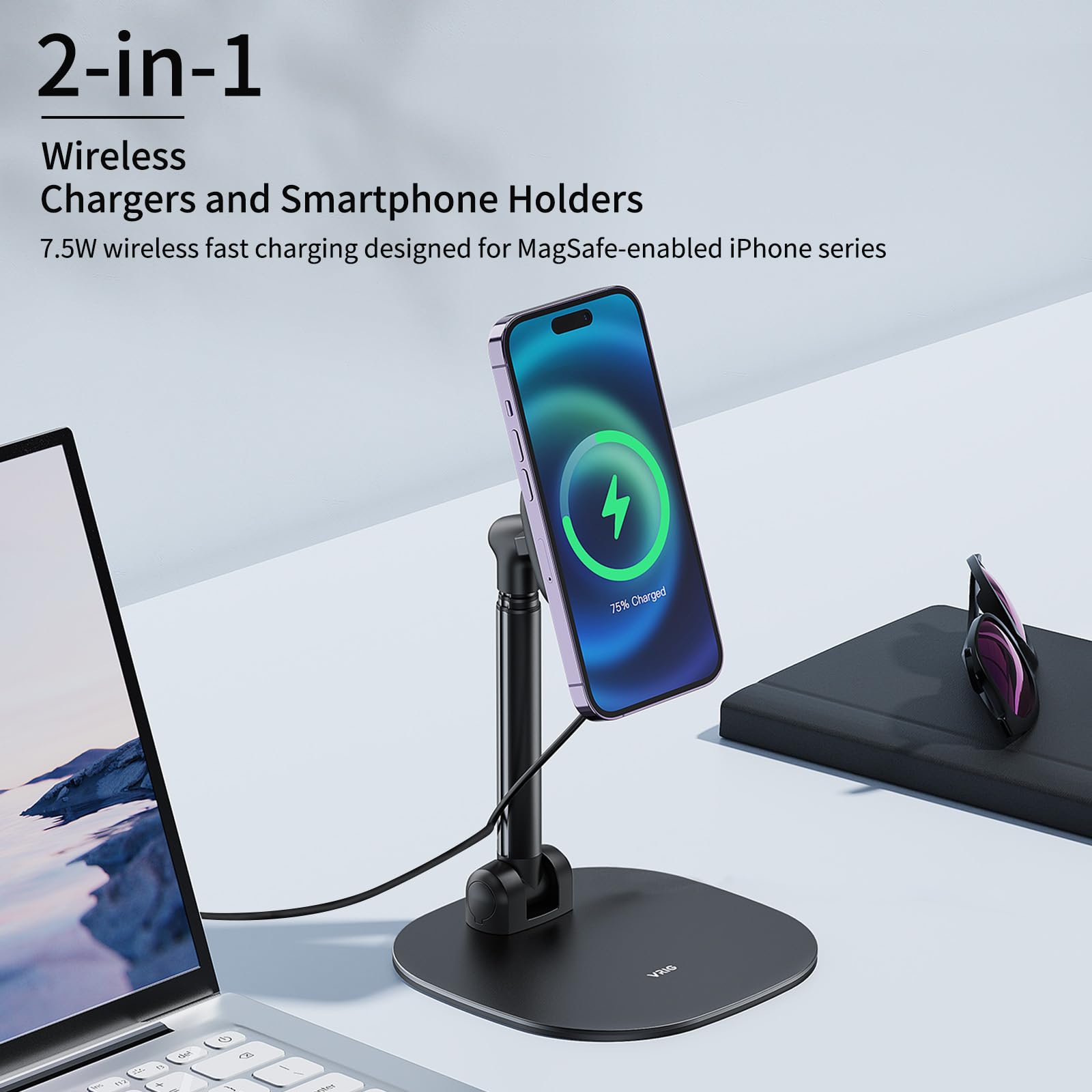 UURig VRig デスク ワイヤレス充電 マグネット式ス - Desk Setup Apple のレビューと価格