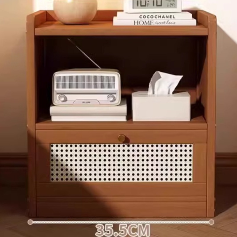 竹製フロアベッドサイドキャビネット、キックボード対応ナイトス - Drawer Organizer Bamboo のレビューと価格