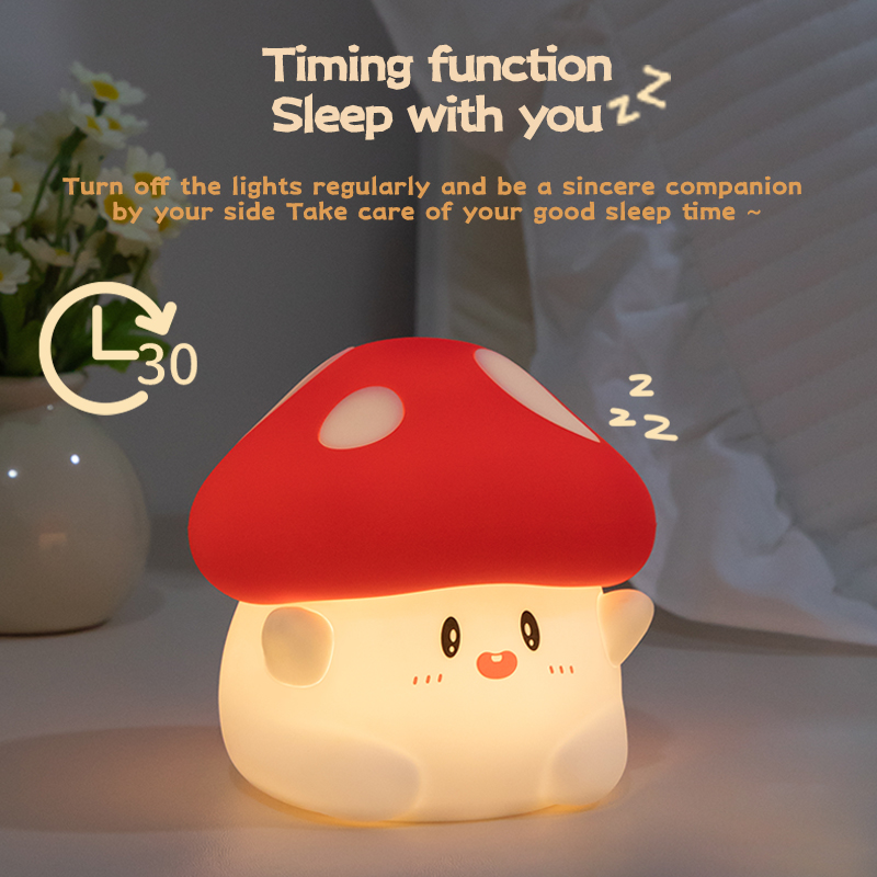 キノコナイトライト LED 充電式 USB テーブルランプデ - Yellow Desk Setup のレビューと価格