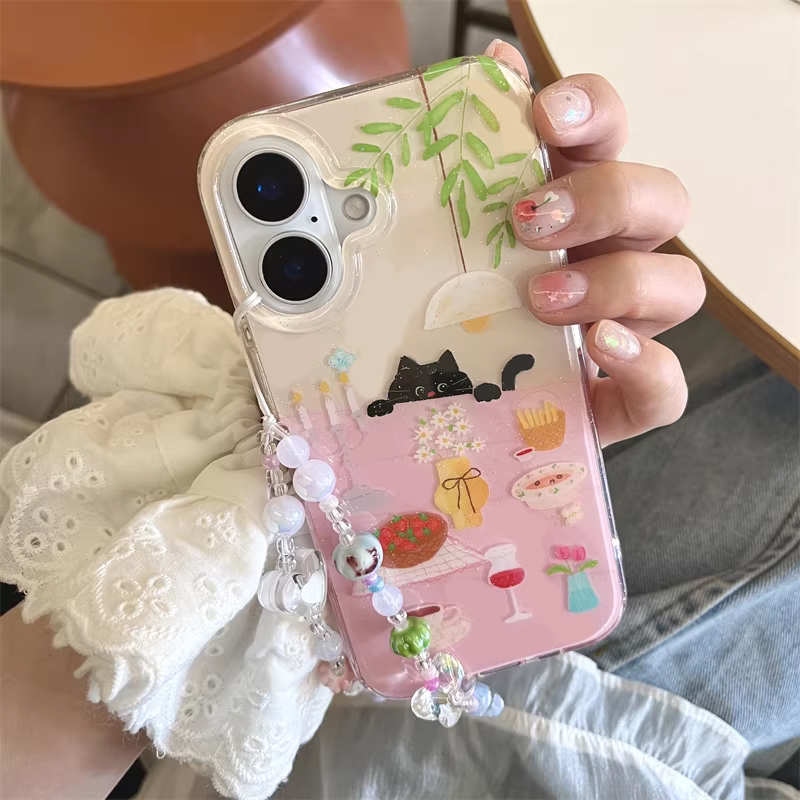 インスタ映え可愛いダイニングテーブルと小さな黒猫の漫画風スマ - Desk Setup Girl のレビューと価格