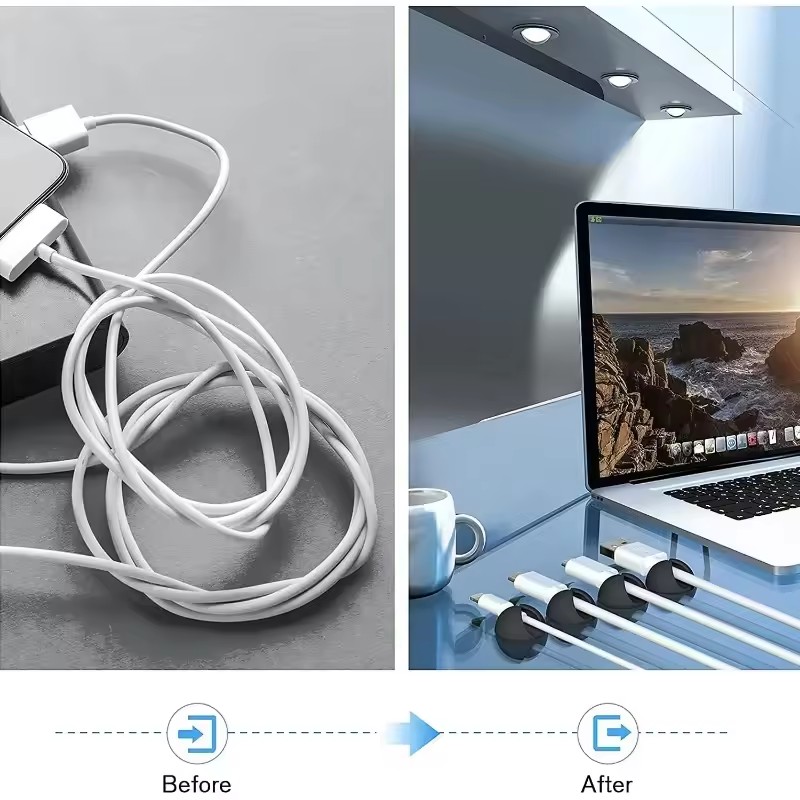 5/50個入り デスクトップ/壁用ケーブルクリップ ワイヤー - Cable Box Organizer のレビューと価格