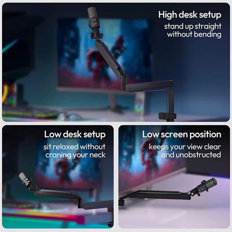 A99E-ZJ05 360度回転可能な調整式マイクブーム ° - Desk Setup Streaming のレビューと価格