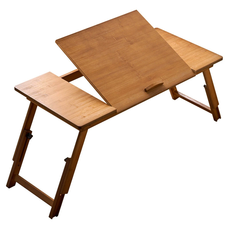 折りたたみラップトップテーブル竹製調節可能なミニマリズムコン - Desk Setup For Laptop のレビューと価格