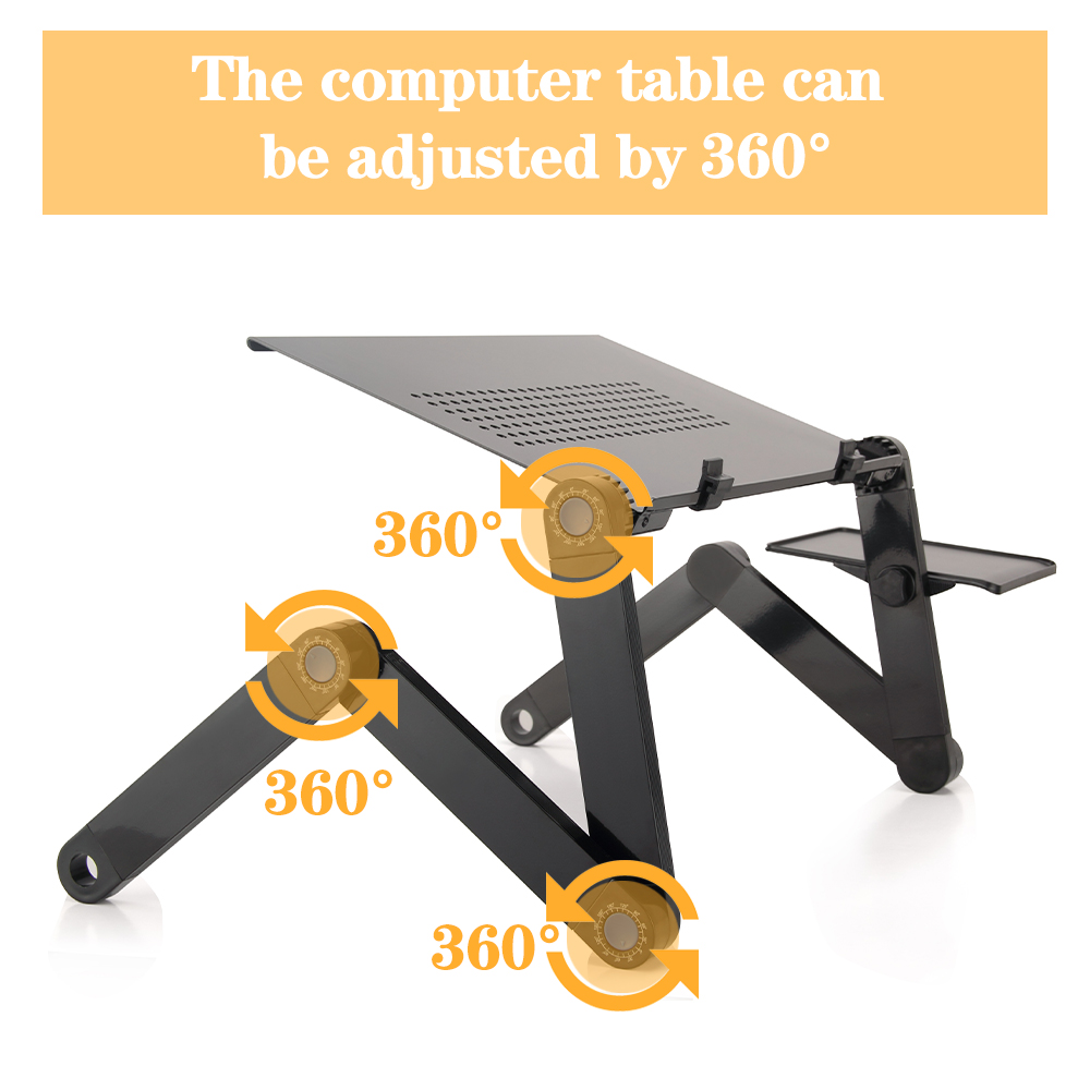 調節可能なラップトップデスクスタンドポータブルアルミ人間工学 - Desk Setup For Laptop のレビューと価格