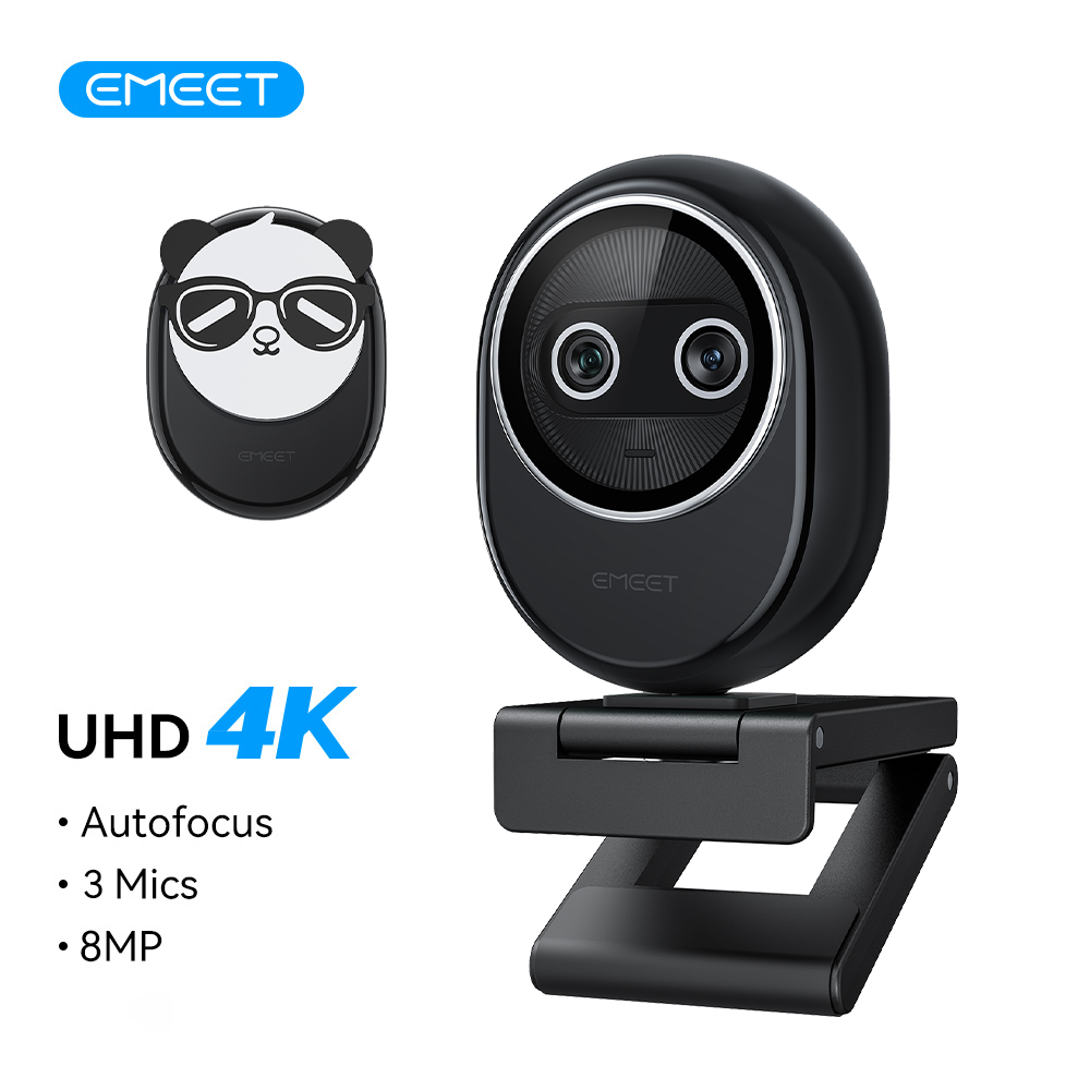 ウェブカメラ 4K EMEET デュアルカメラ AI搭載 4 - Desk Setup Streaming のレビューと価格