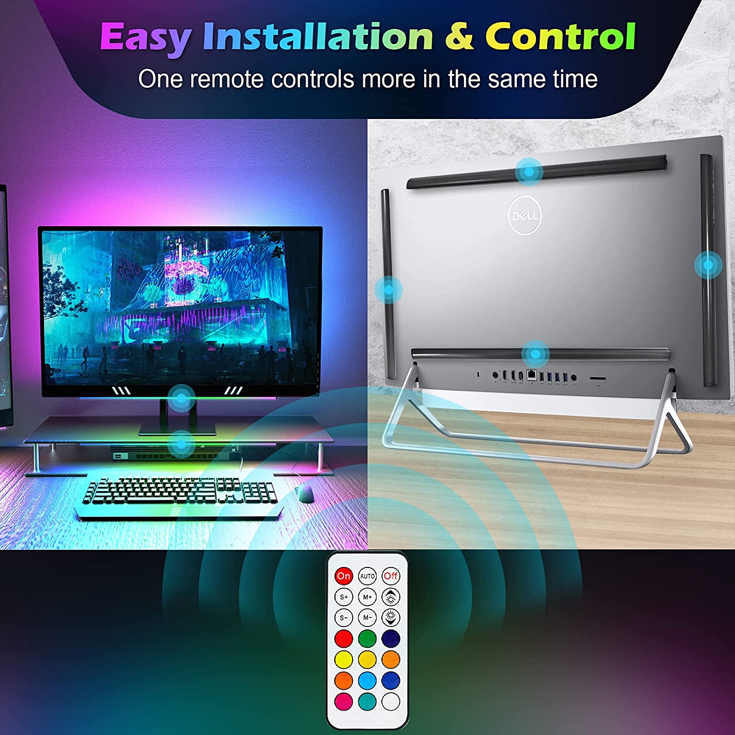 アンダーモニターライトバー RGB Dreamcolor ア - Setup Desk Monitor のレビューと価格