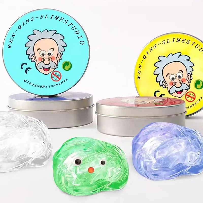 ホットカラフルな透明な弾性クリスタル液体泥粘着性のあるスクイ - Desk Setup Kids のレビューと価格